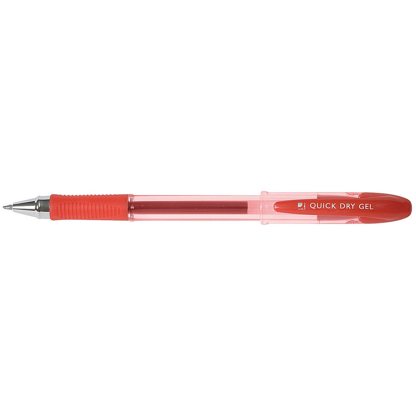 Q-Connect Quick Dry Gel Pen Medium Red (12 Pack)