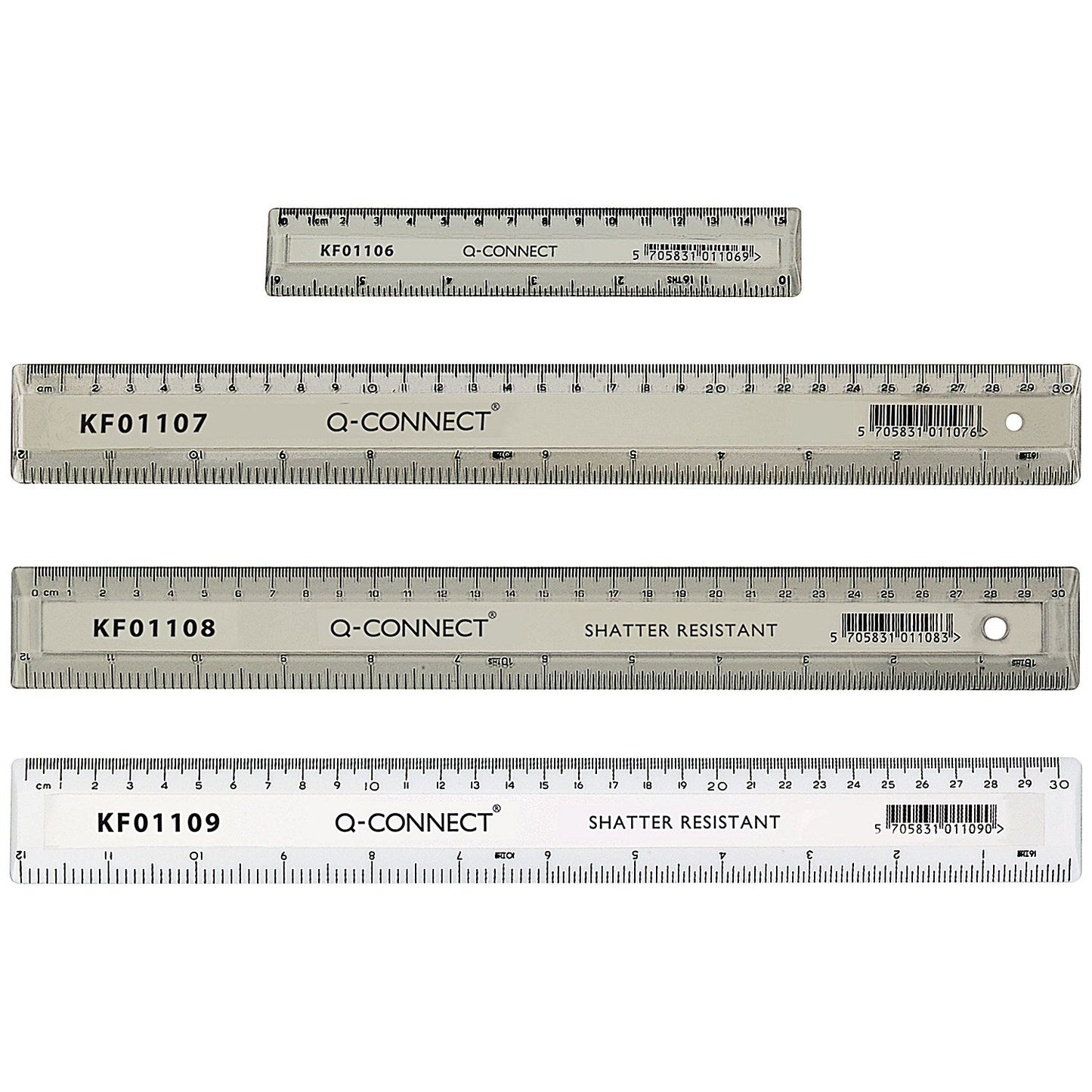 Q-Connect Metric and Imperial Ruler Clear 150mm Easy2Order : KF01106