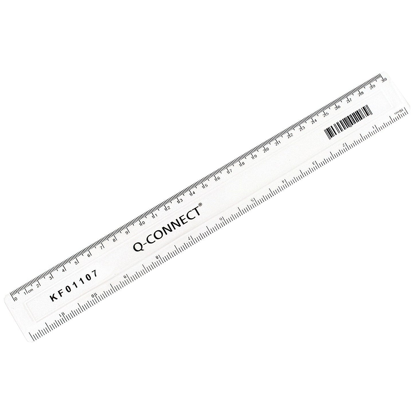 Q-Connect 300mm/30cm Clear Ruler Easy2Order : KF01107