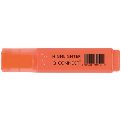 Q-Connect Orange Highlighter Pen (Pack of 10)