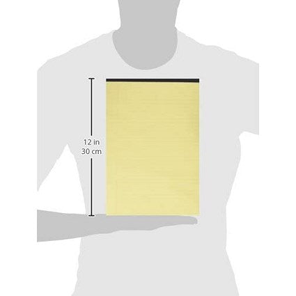 Q-Connect Executive Pad, A4, Ruled with Margin, 104 Pages, Yellow, Pack of 10