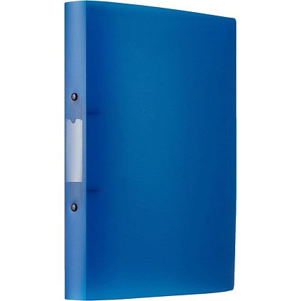 Q-Connect A4 Ring Binder, 2 O-Ring, 25mm Capacity, Frosted Blue