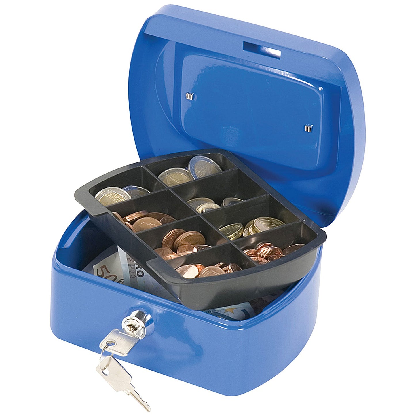 Q-Connect Cash Box 6 Inch - Blue