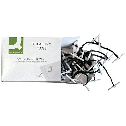 Q-Connect Plastic Treasury Tag 51mm (Pack of 100)