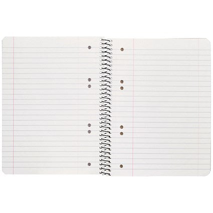 Q-Connect Wirebound Pad, A5, Ruled & Peforated, 160 Pages, Grey, Pack of 5