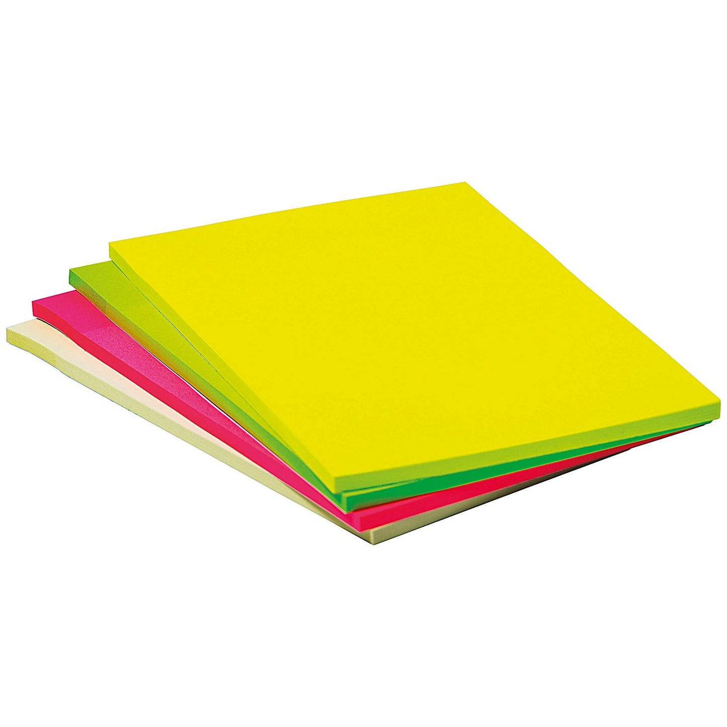 Q-Connect Extra Sticky Meeting Pads, 101 x 150mm, Neon, Pack of 4 x 45 Notes