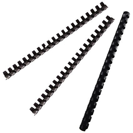 Q-Connect Binding Combs, 16mm, Black, Pack of 50