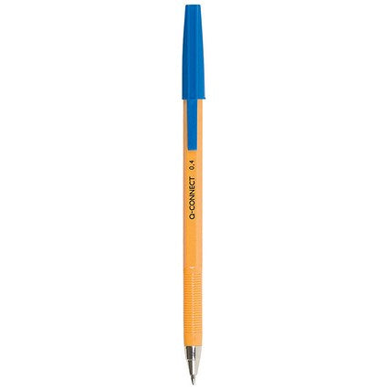 Q-Connect Ballpoint Pen, Fine, Blue, Pack of 20