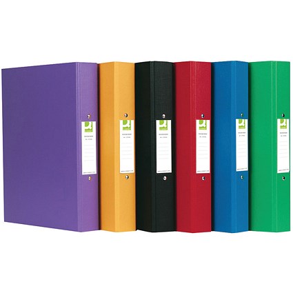Q-Connect A4 Ring Binder, 2 O-Ring, 25mm Capacity, Assorted, Pack 10