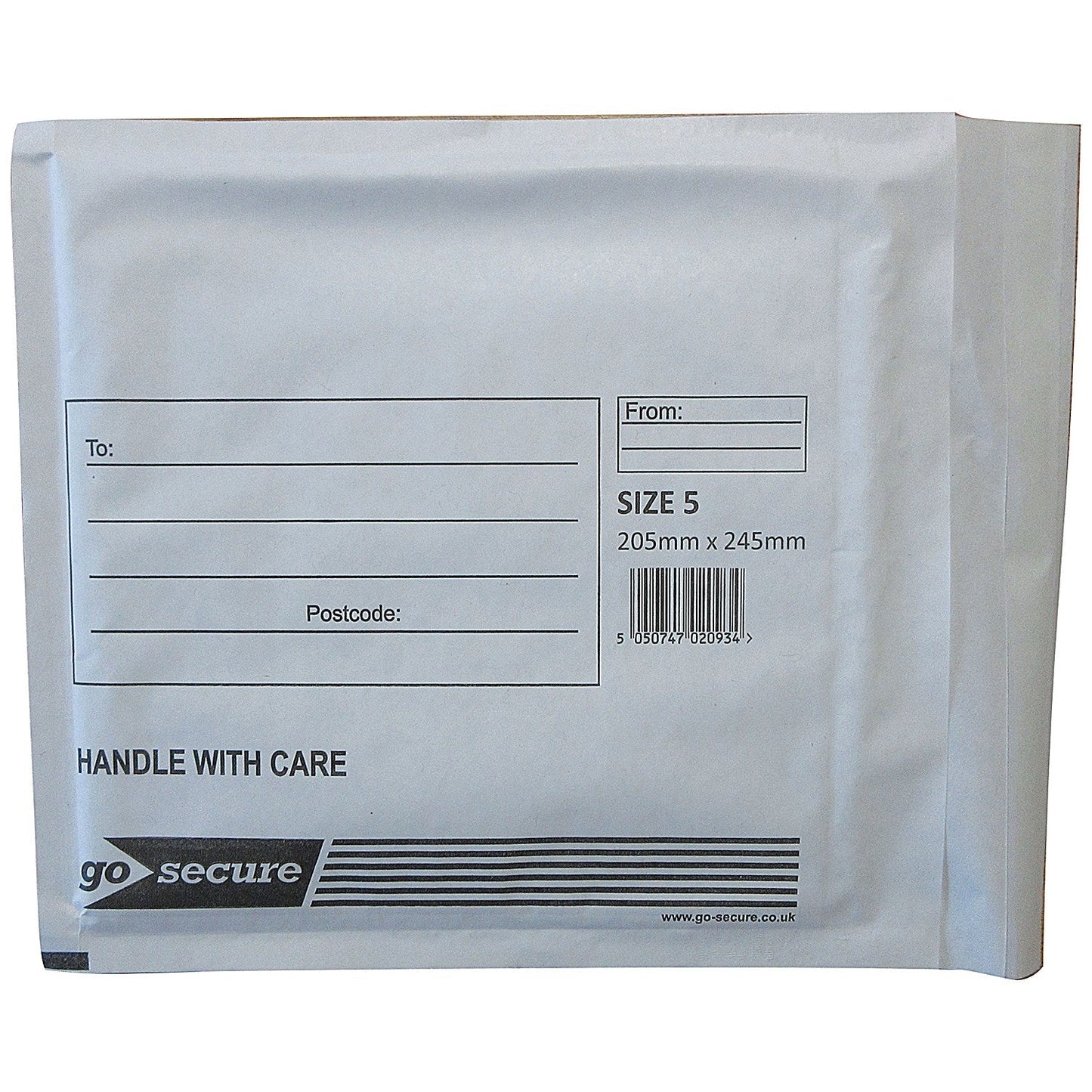 GoSecure Bubble Envelopes, Size 5 205x245mm, White, Pack of 100 Easy2Order : KF71450