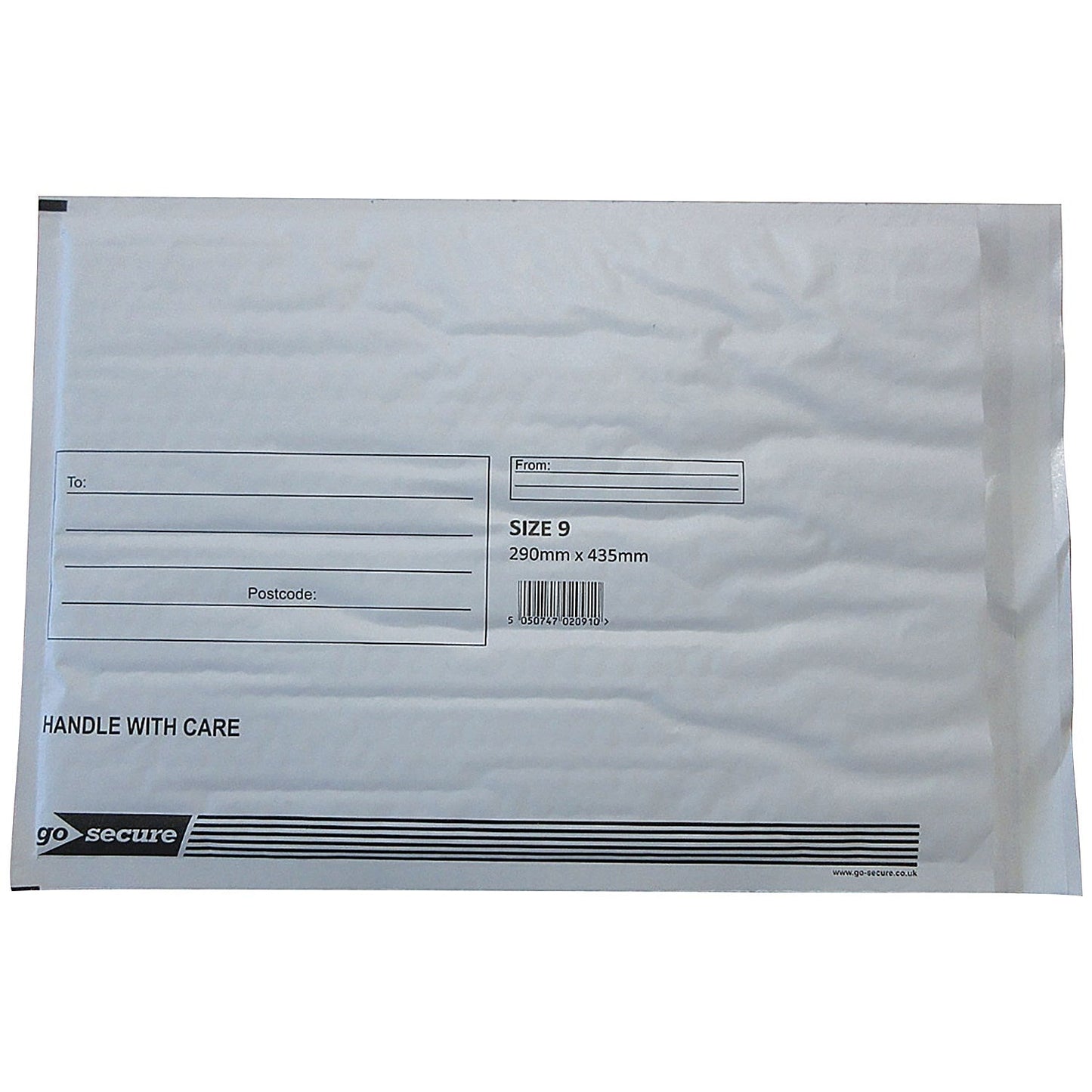 GoSecure Bubble Envelopes, Size 9 290x435mm, White, Pack of 50 Easy2Order : KF71452