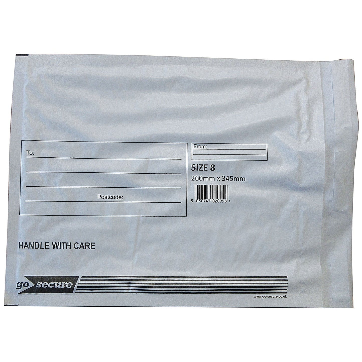 GoSecure Bubble Envelopes, Size 8 260x345mm, White, Pack of 50 Easy2Order : KF71454