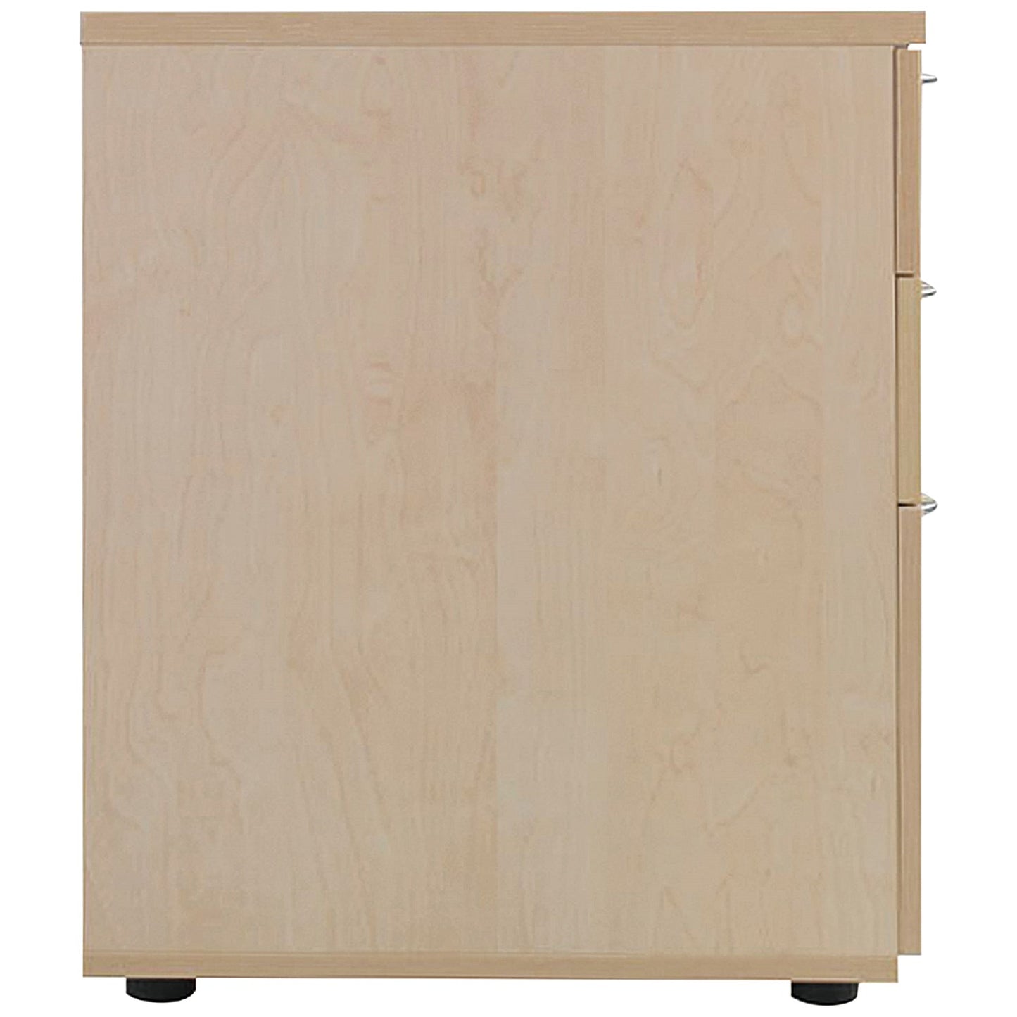 Jemini 3 Drawer Desk High Pedestal, 800mm Deep, Maple