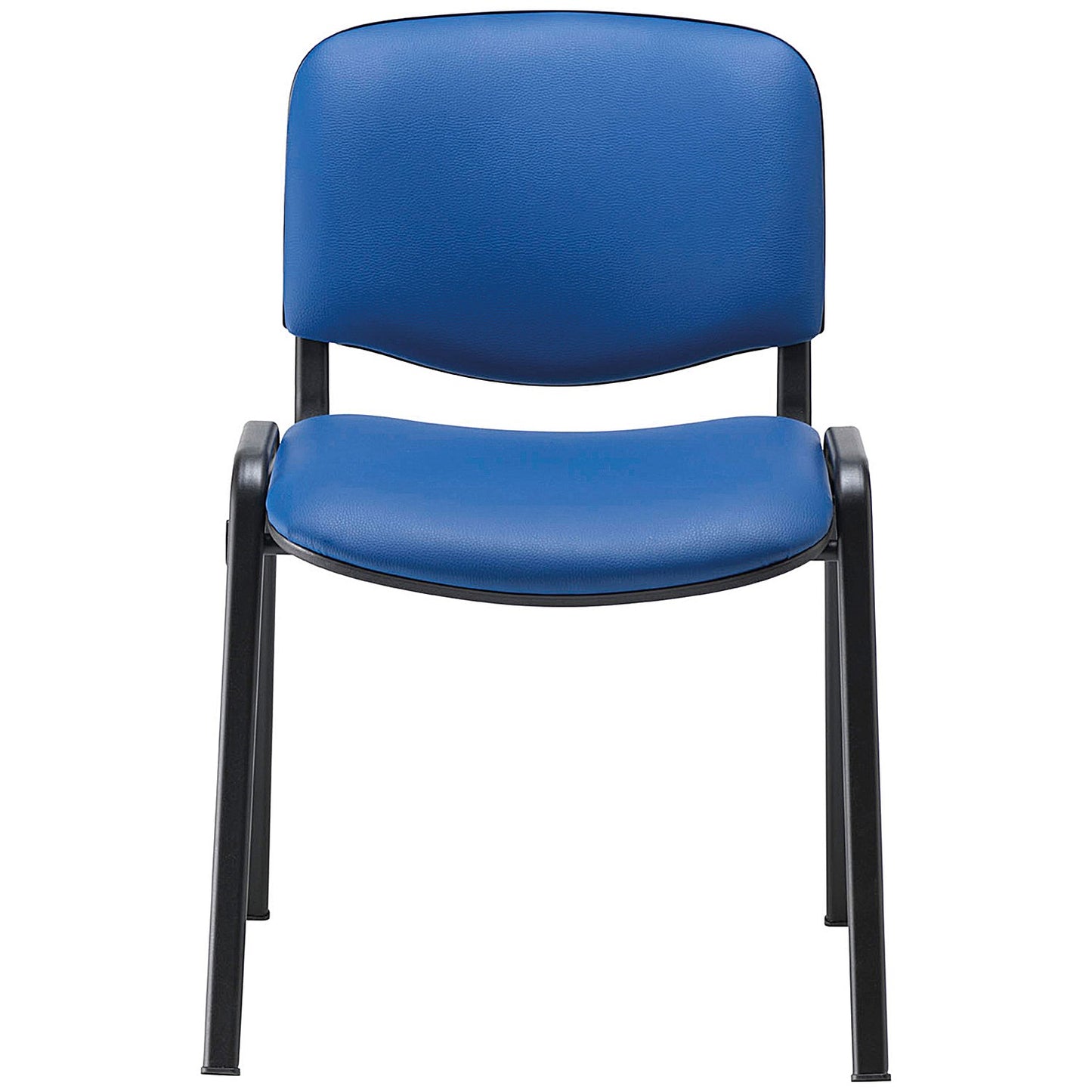 Jemini Ultra Multipurpose Black Frame Stacking Chair, Blue Vinyl