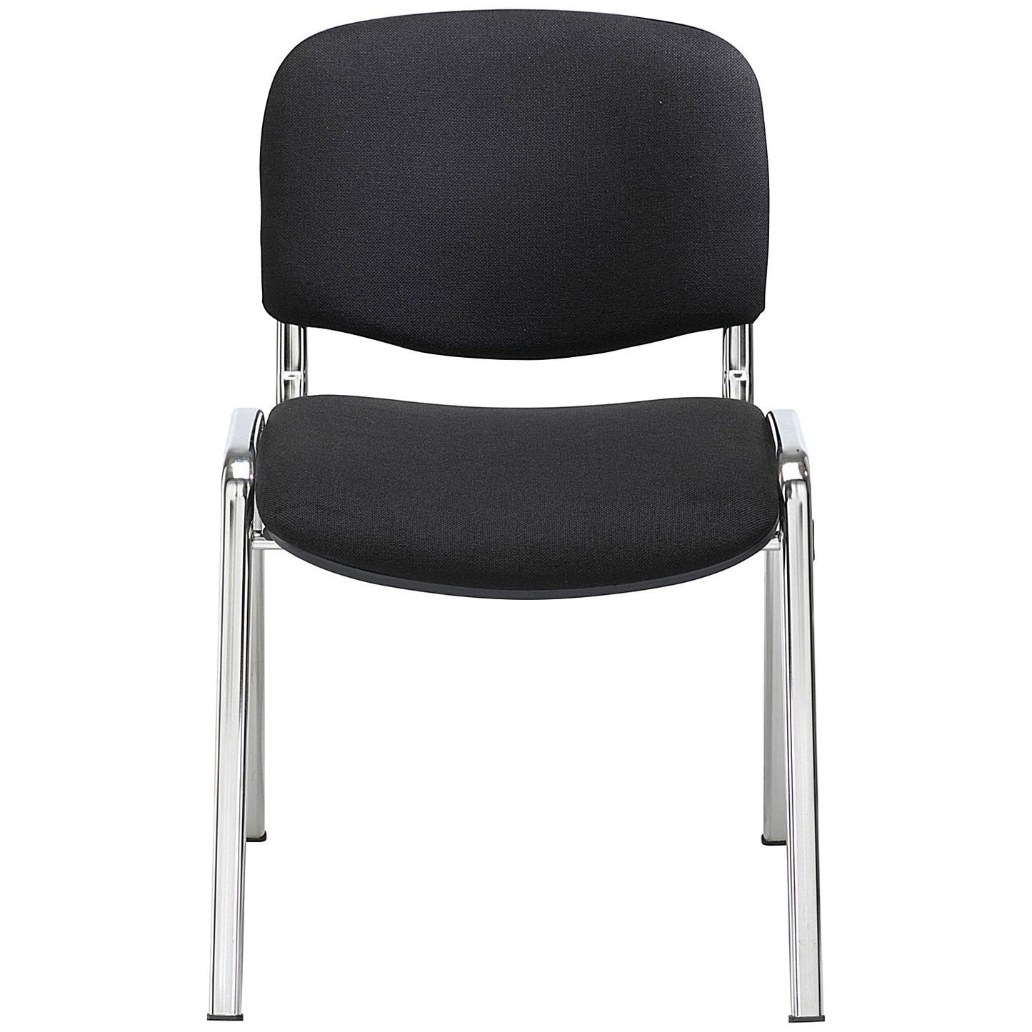 Jemini Ultra Multipurpose Chrome Frame Stacking Chair, Black