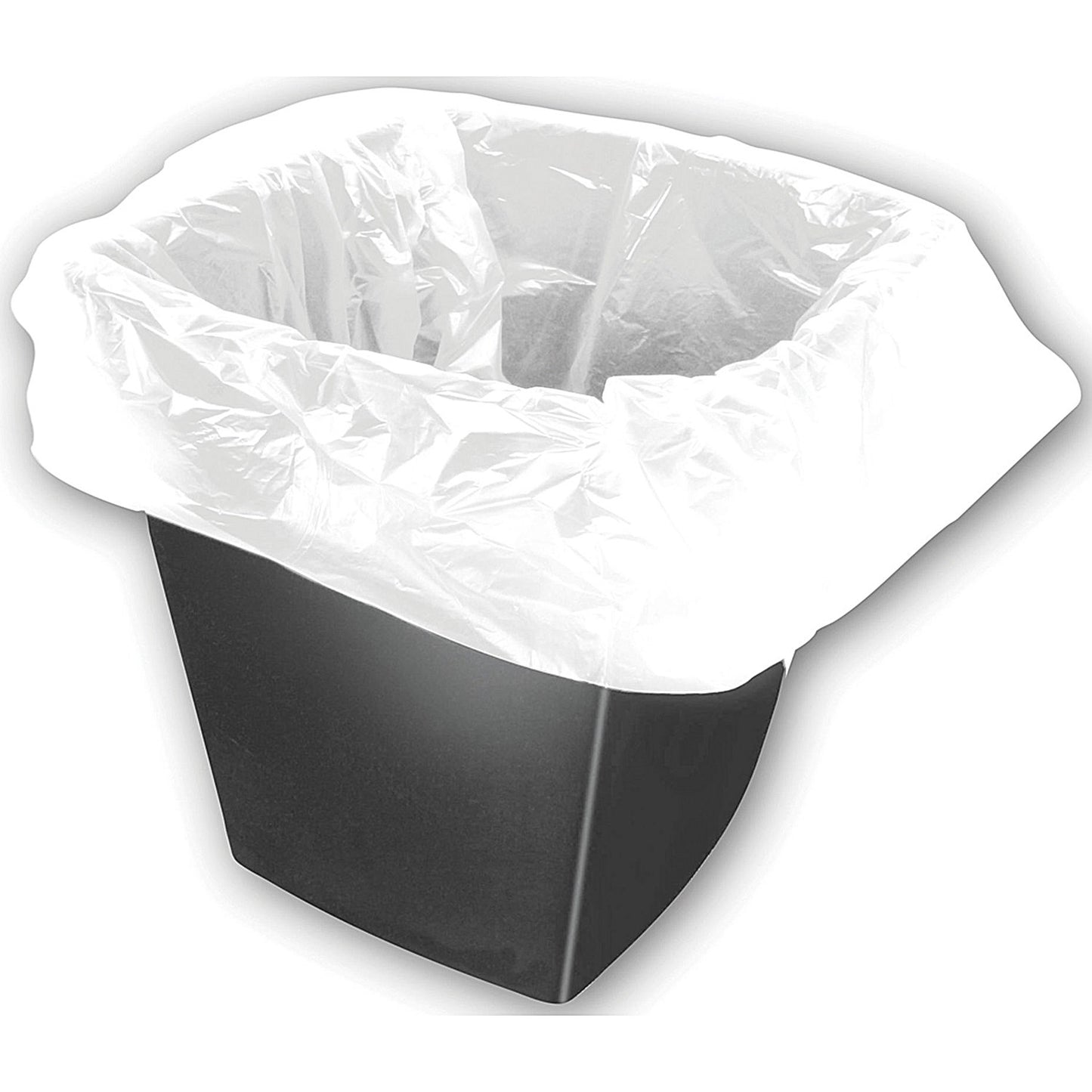 2Work Light Duty Square Bin Liners, 30 Litre, White, Pack of 1000