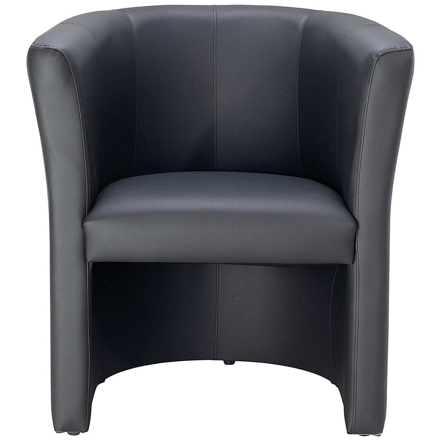 First Leather Look Tub Chair, Black Easy2Order : KF74899