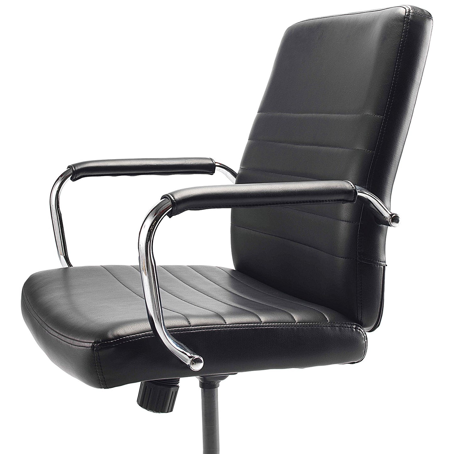 Jemini Amalfi Leather Look Chair, Black