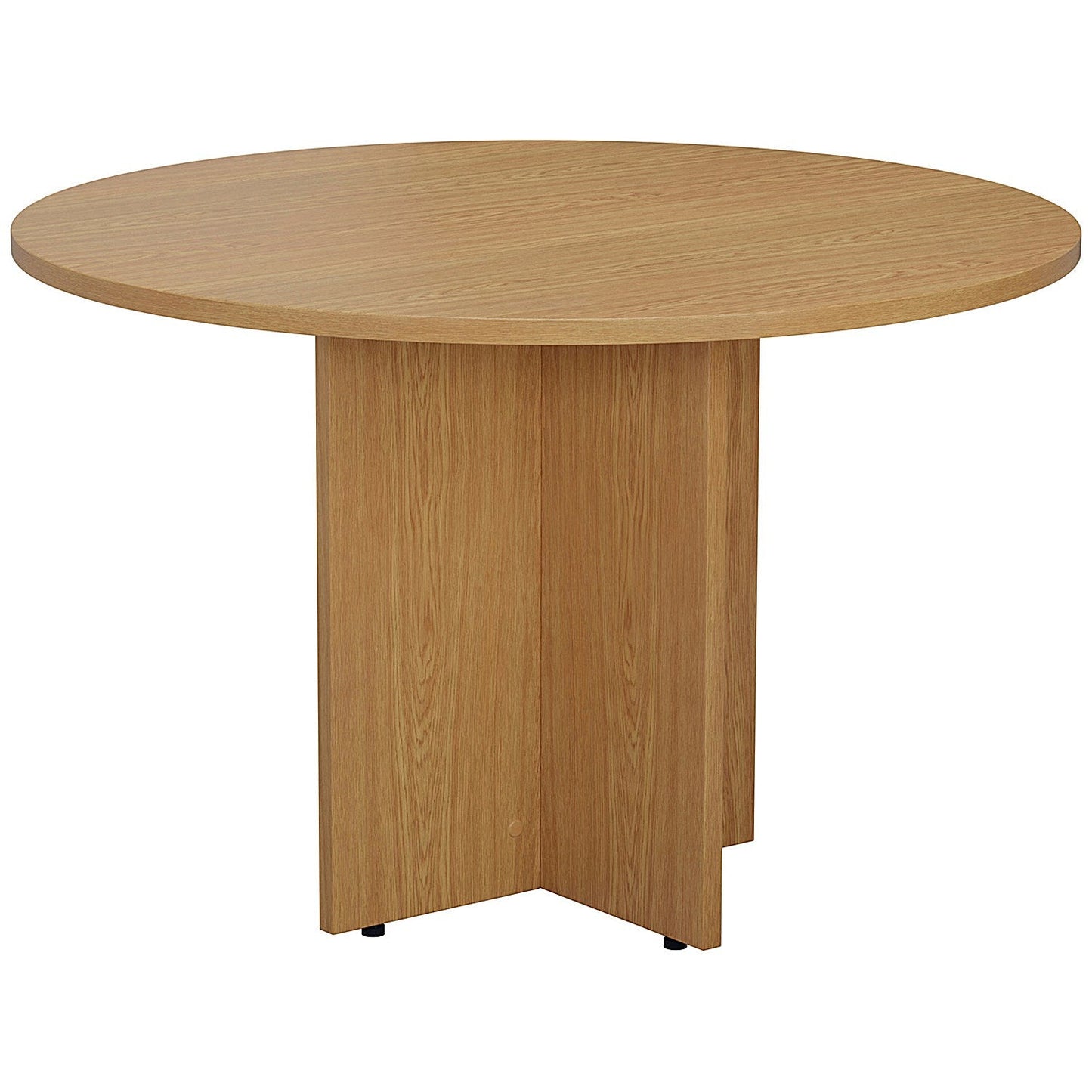 Jemini Round Meeting Table, 1100mm Wide, Oak