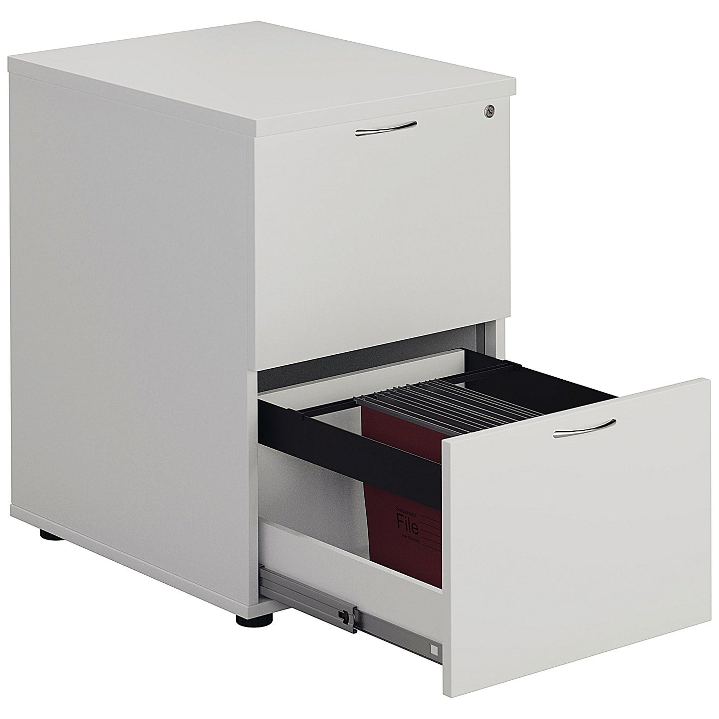 First Foolscap Filing Cabinet, 2 Drawer, White