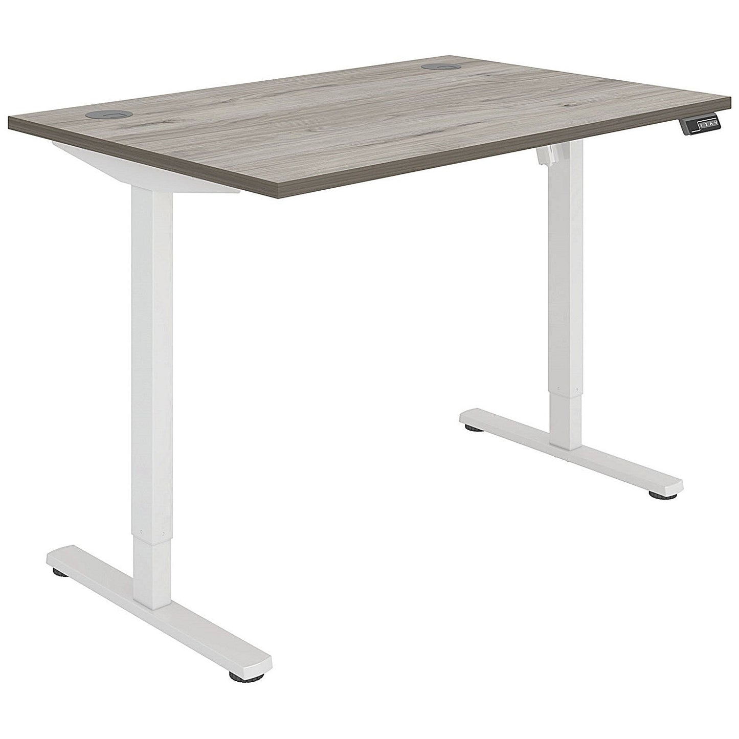 Polaris Single Motor Sit-Stand Desk, White Leg, 1200mm, Grey Oak Top Easy2Order : KF800082