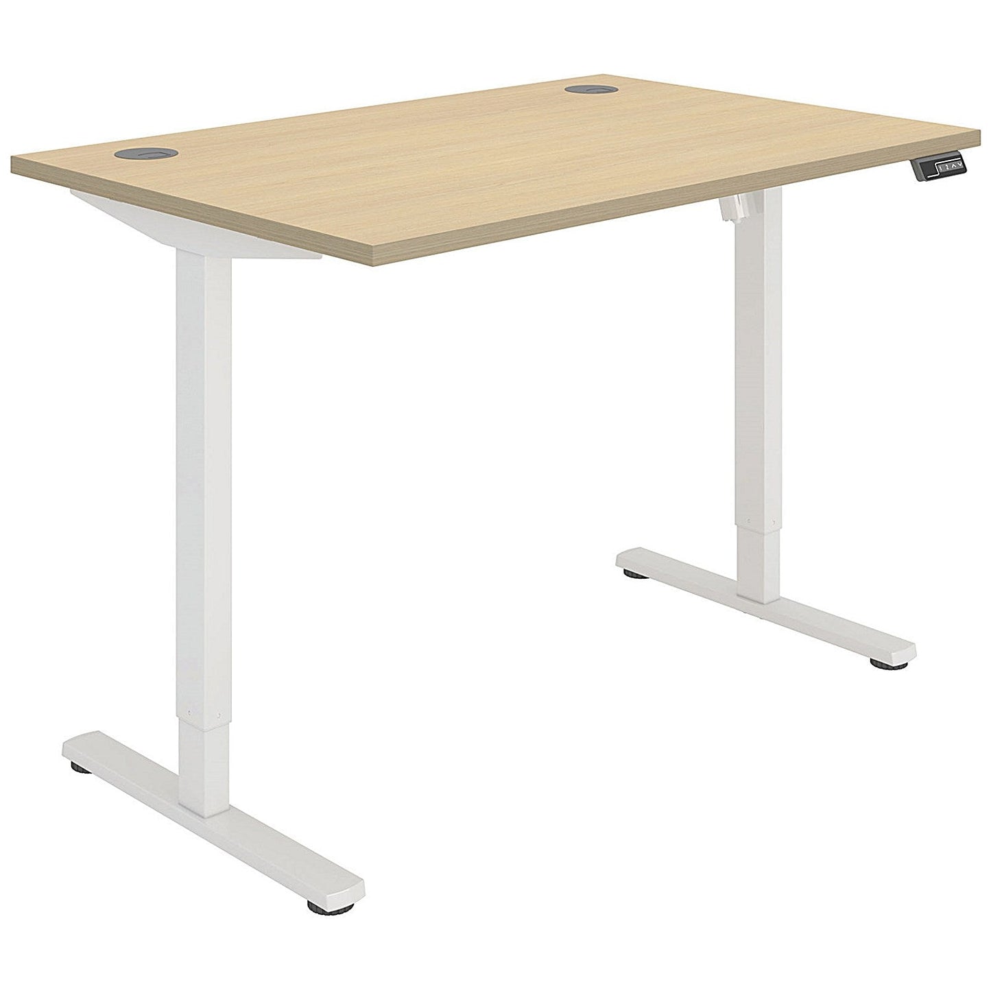 Polaris Single Motor Sit-Stand Desk, White Leg, 1200mm, Oak Top Easy2Order : KF800084