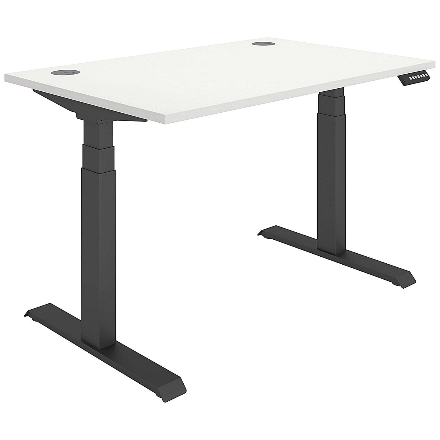 Polaris Dual Motor Sit-Stand Desk, Black Leg, 1200mm, White Top Easy2Order : KF800106