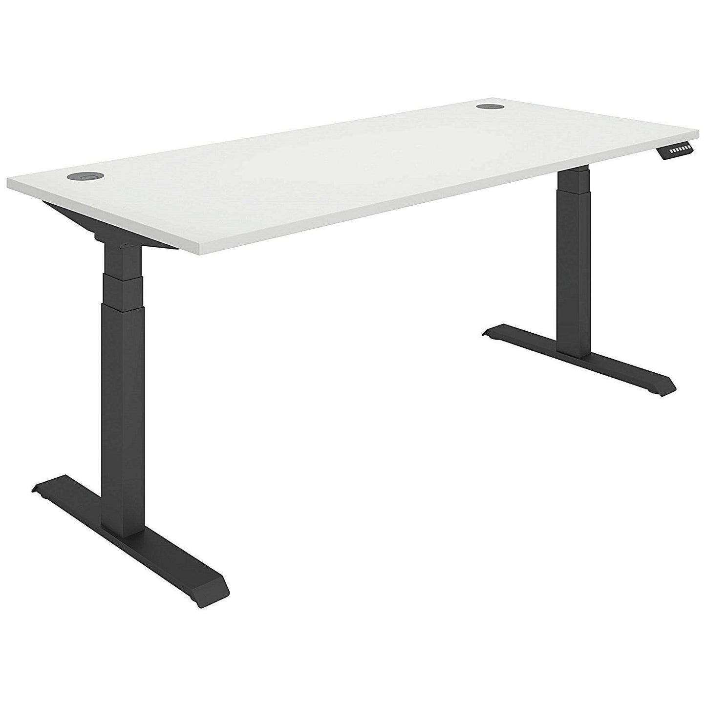 Polaris Dual Motor Sit-Stand Desk, Black Leg, 1800mm, White Top Easy2Order : KF800143