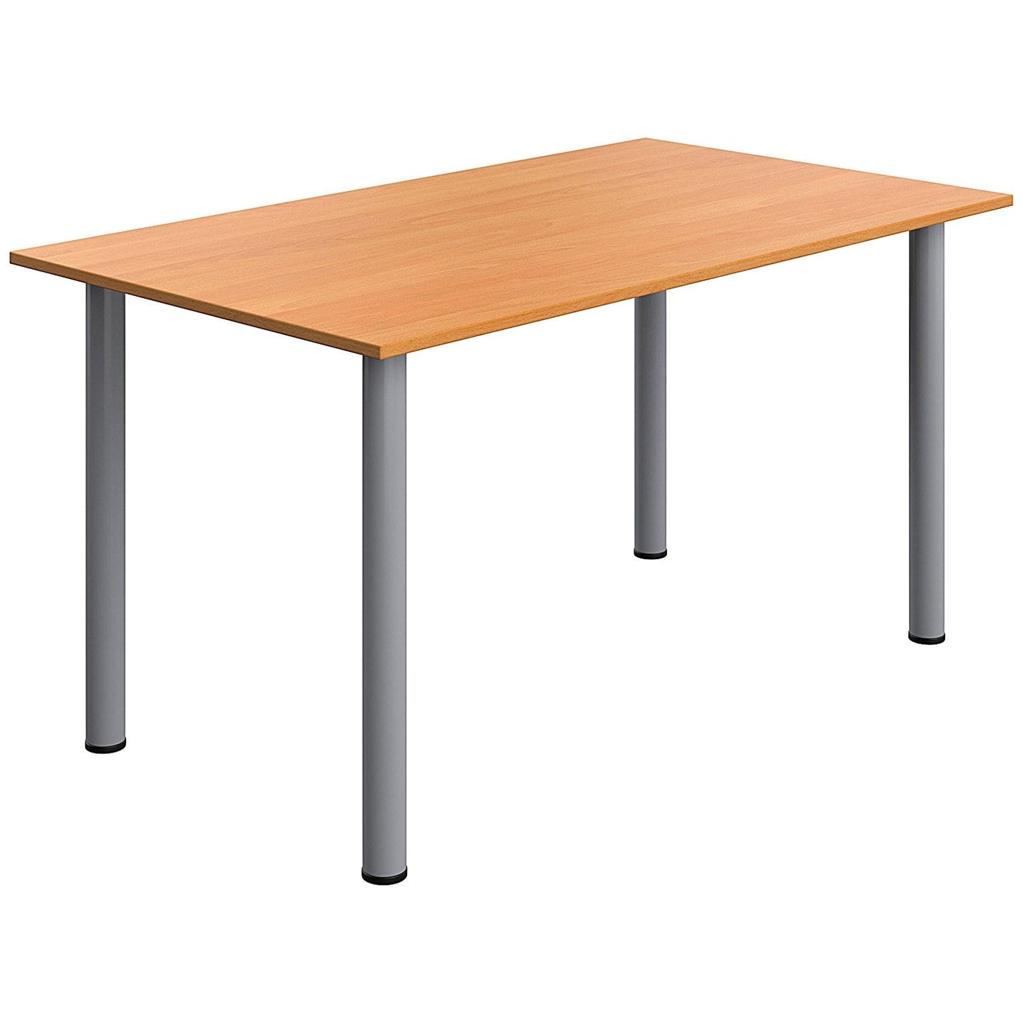 Serrion Pole Leg Rectangular Table, 1400x800mm, Beech Easy2Order : KF800236