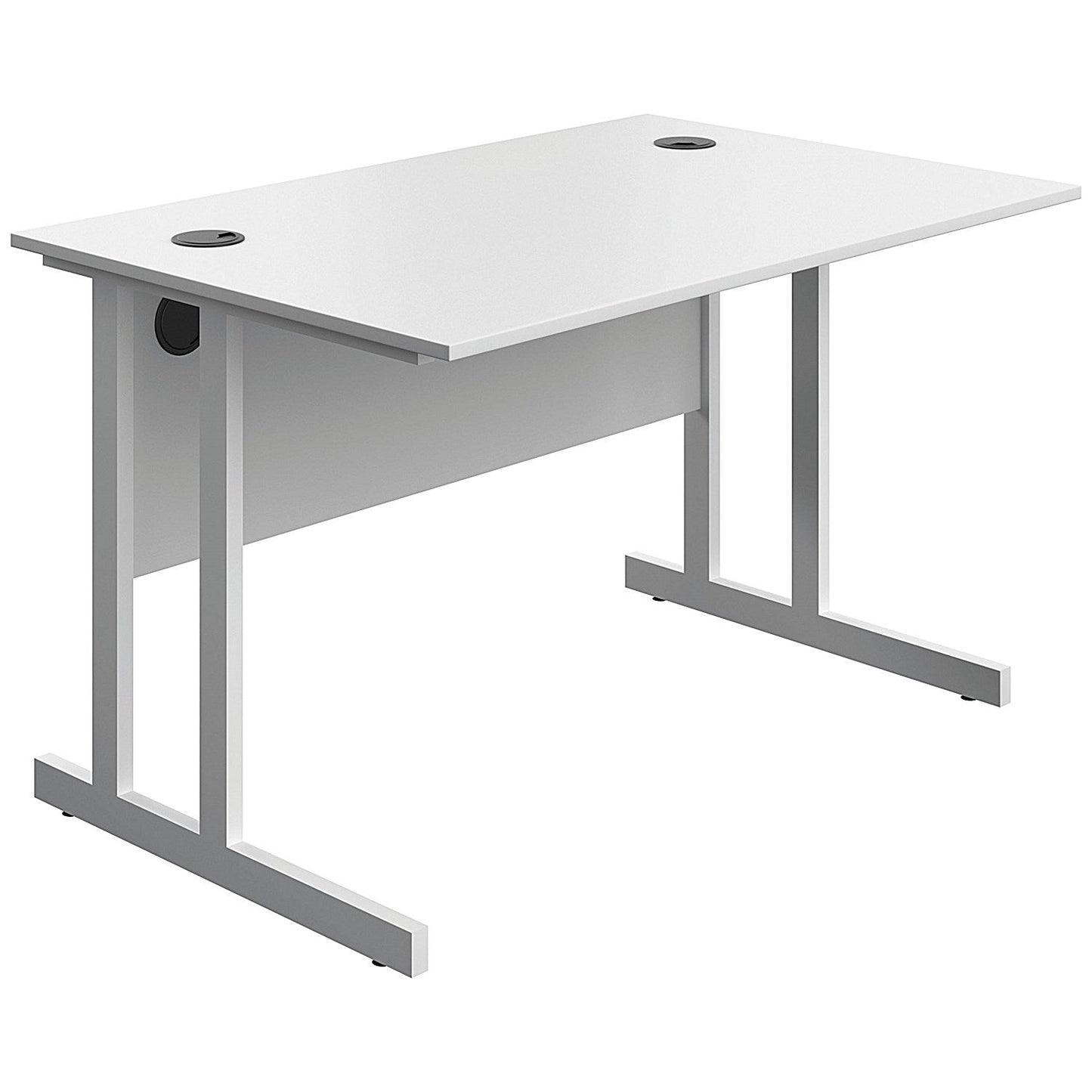 Serrion 1200mm Rectangular Desk, White Double Cantilever Legs, White Easy2Order : KF800310