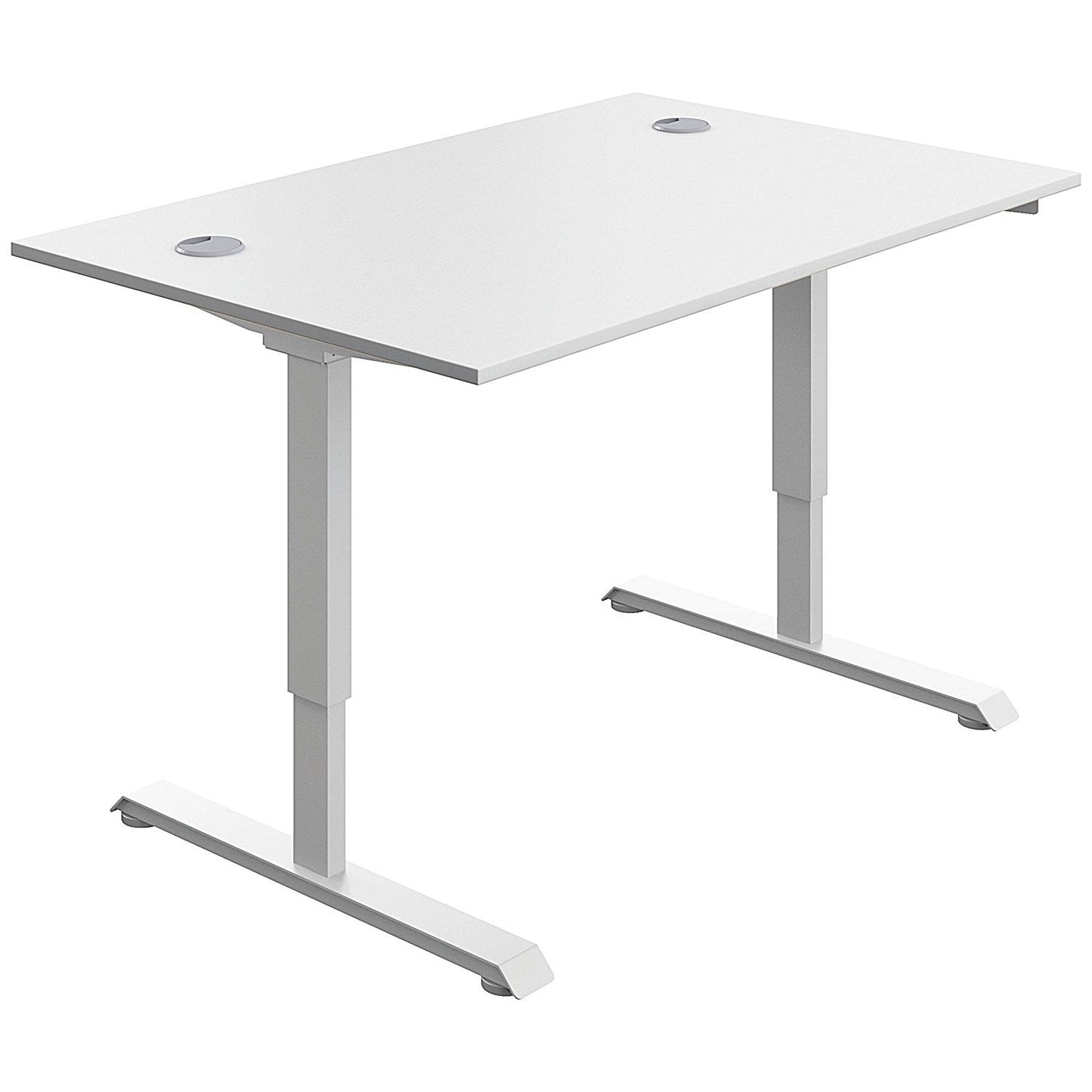 Serrion Single Motor Sit-Stand Desk, White Leg, 1200mm, White Top Easy2Order : KF800326