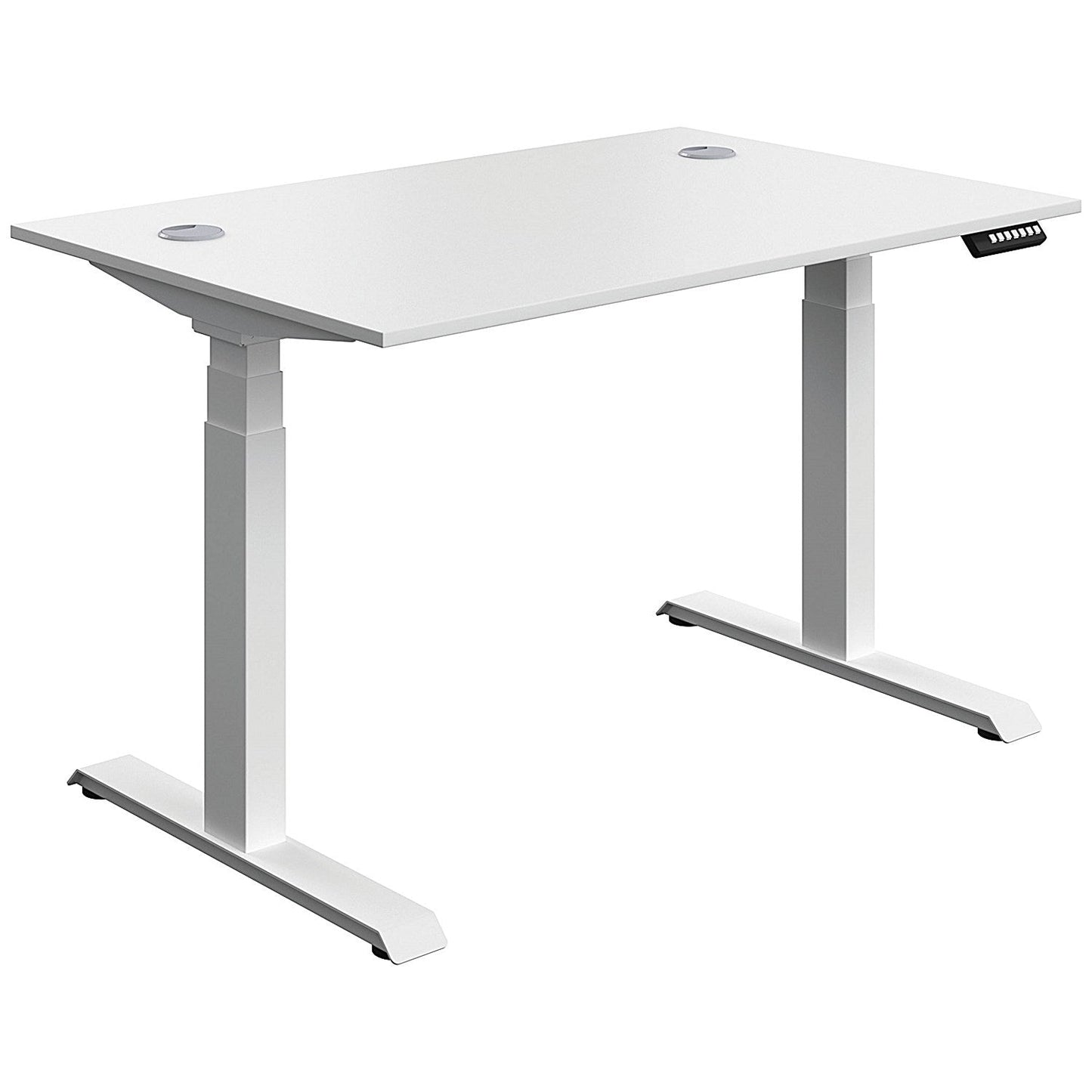 Serrion Dual Motor Sit-Stand Desk, White Leg, 1200mm, White Top Easy2Order : KF800336