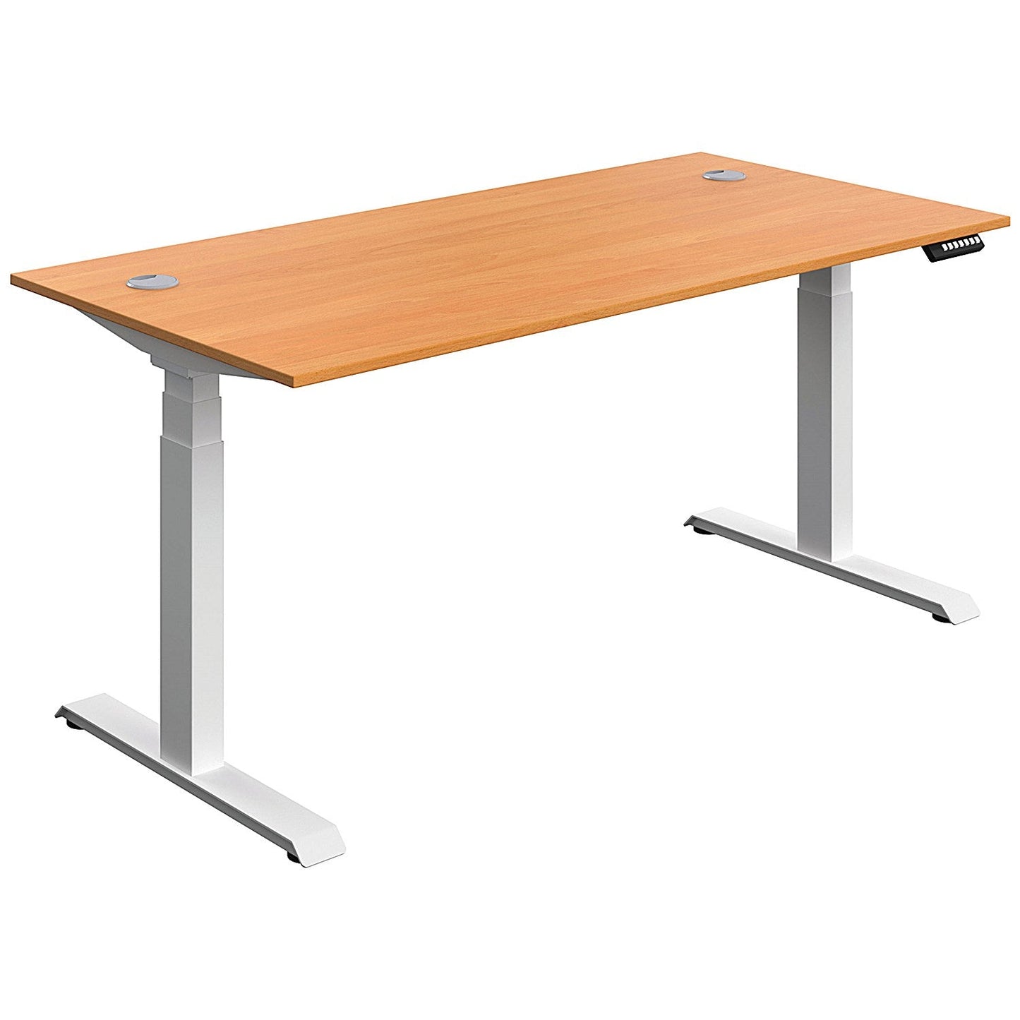 Serrion Dual Motor Sit-Stand Desk, White Leg, 1600mm, Bech Top Easy2Order : KF800344