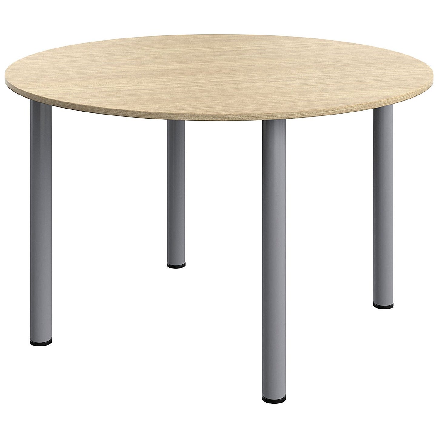 Serrion Pole Leg Round Meeting Table, 1200mm Wide, Oak Easy2Order : KF800370
