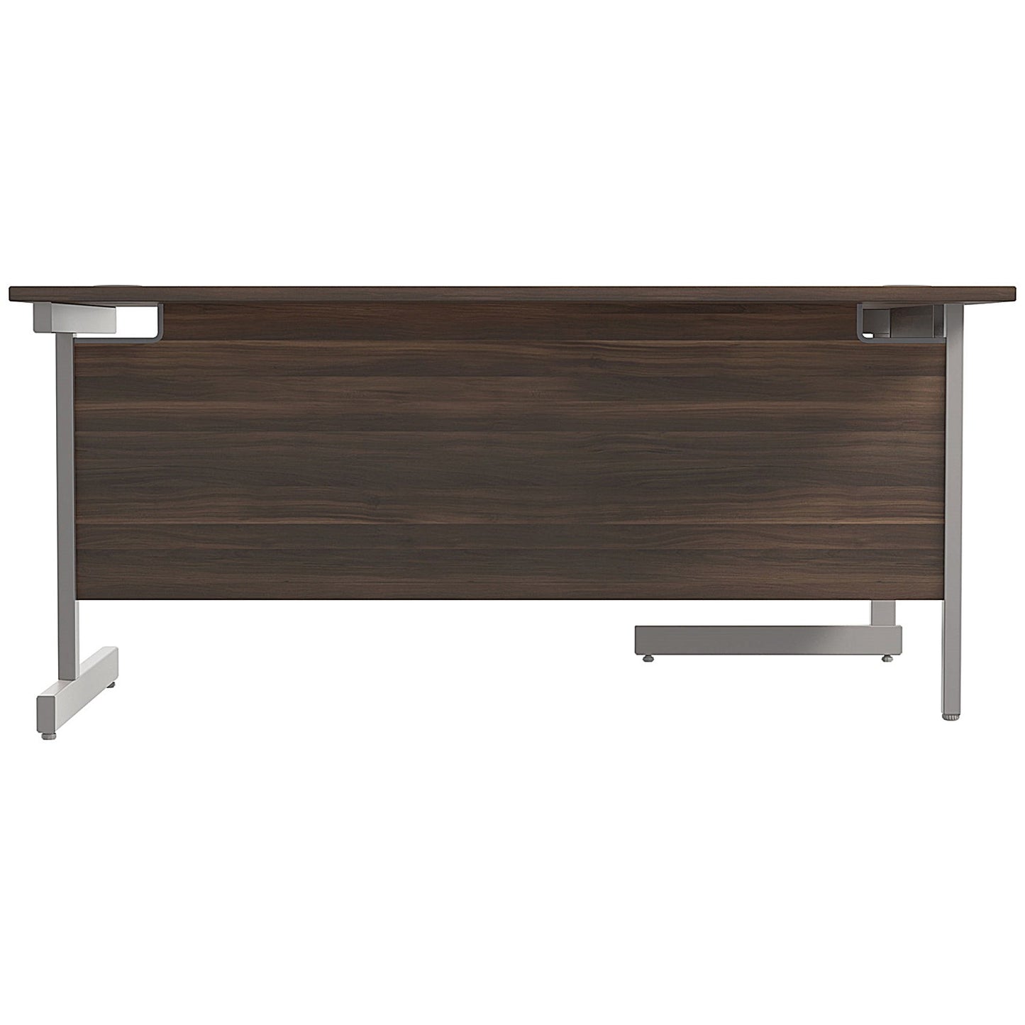 Jemini 1800mm Corner Desk, Left Hand, Silver Cantilever Legs, Walnut
