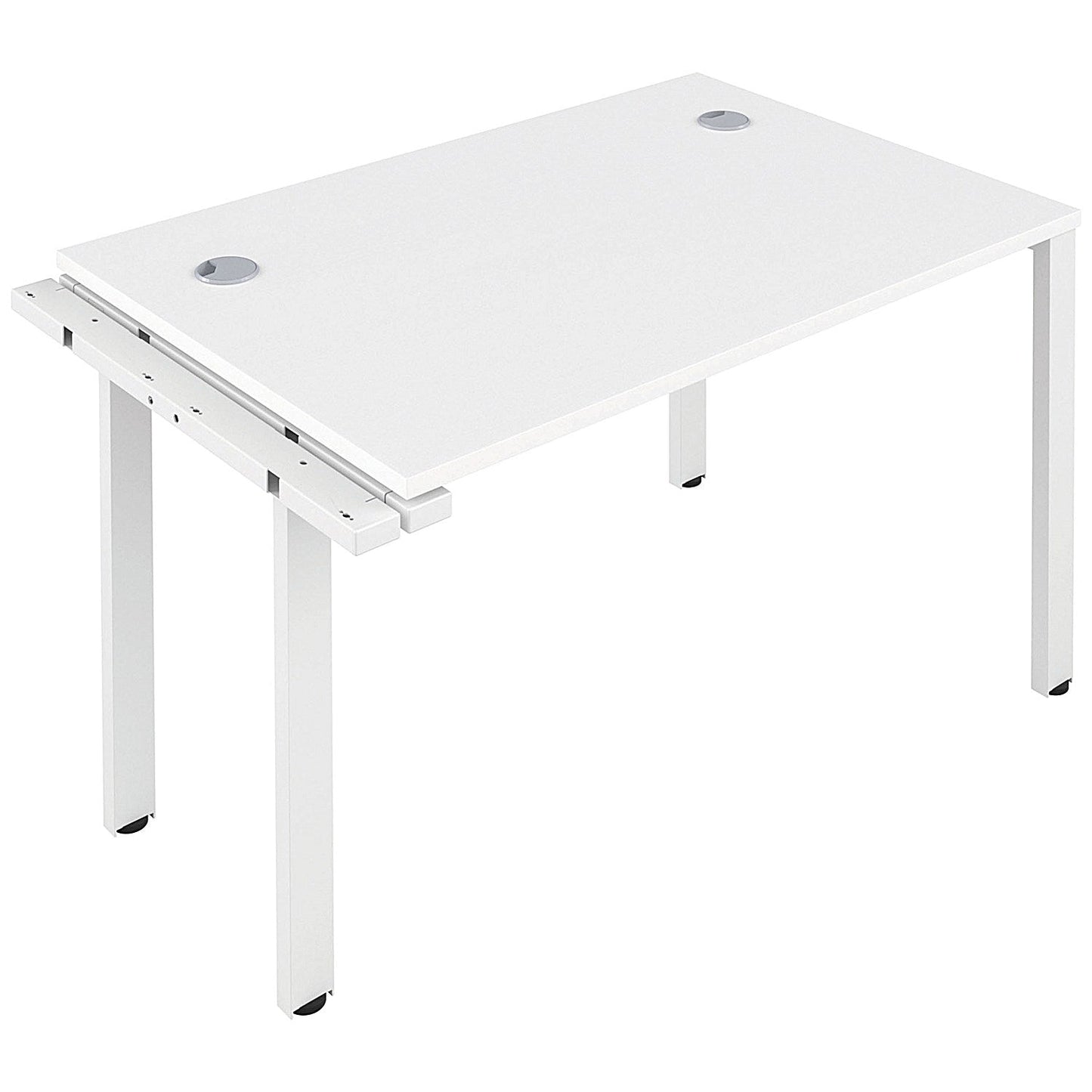 Jemini 1 Person Bench Desk Extension, 1400mm (800mm Deep), White Frame, White Easy2Order : KF808930