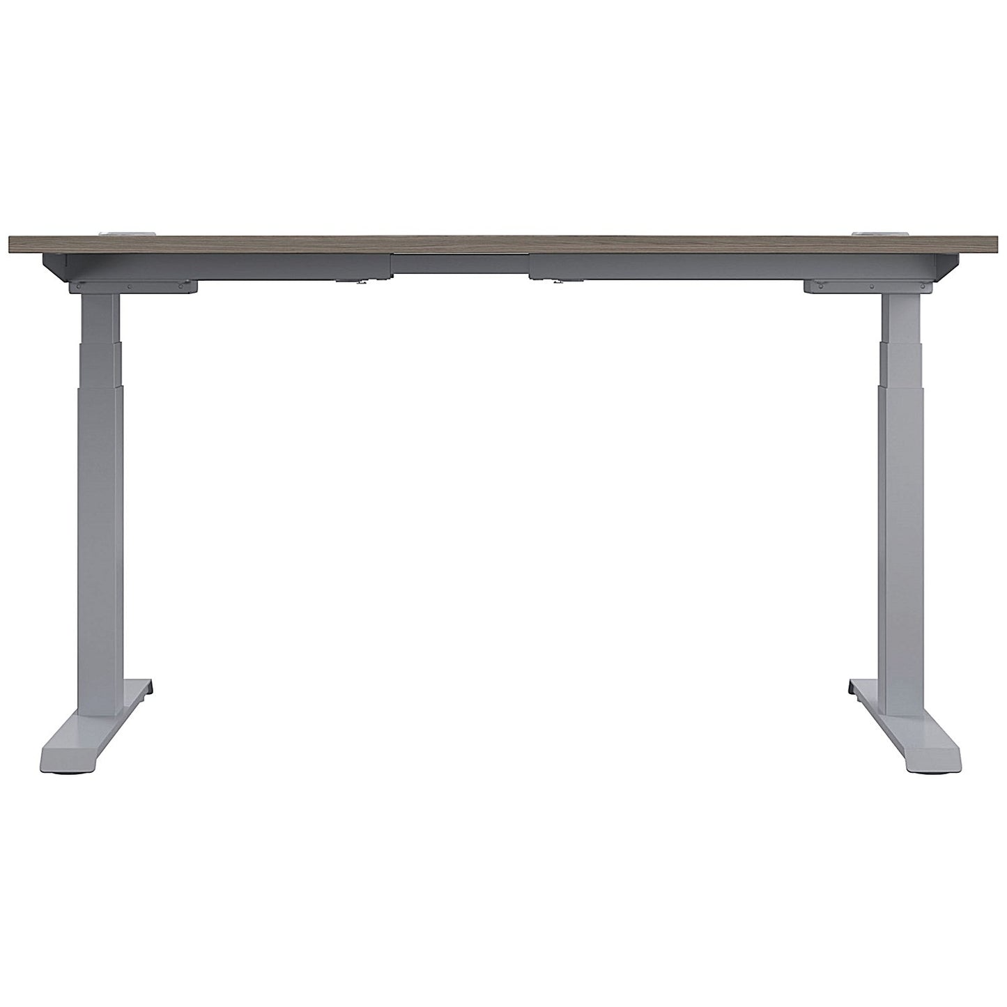 Jemini Sit-Stand Desk, Silver Leg, 1200mm, Grey Oak Top