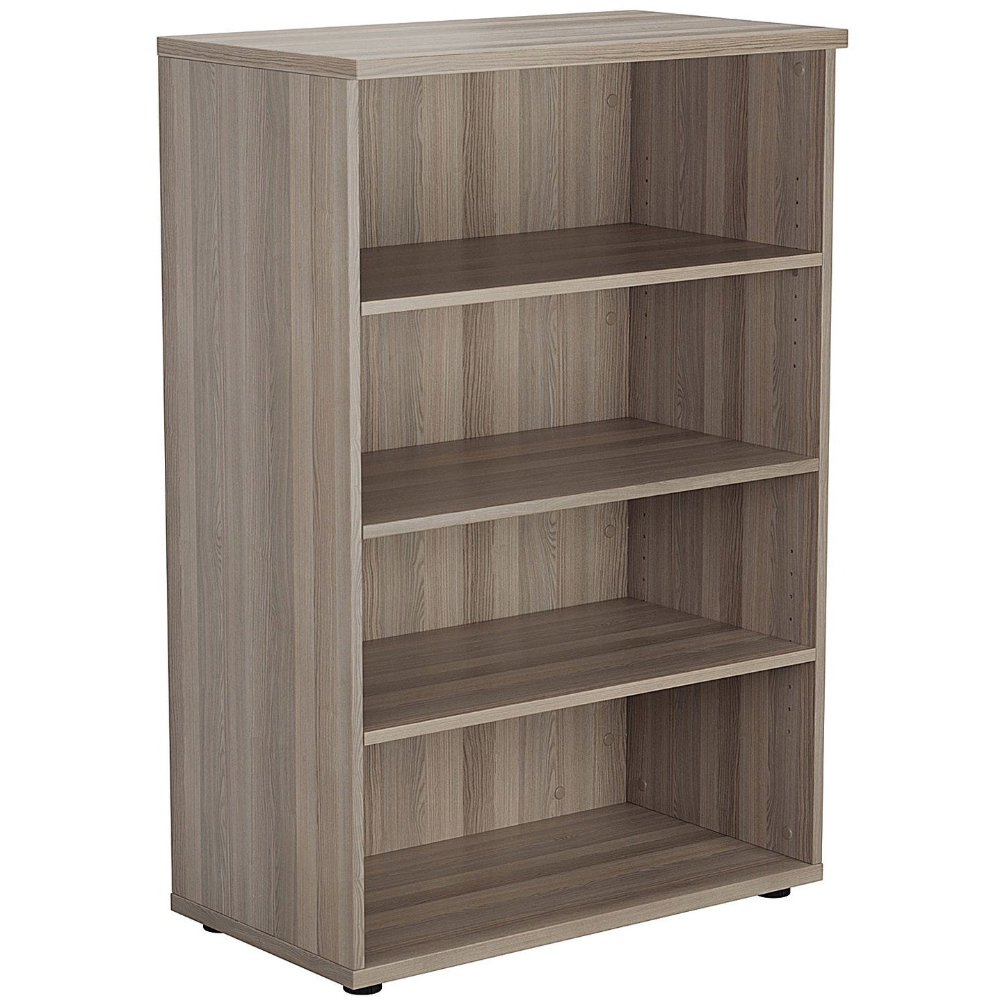 Jemini Medium Wooden Bookcase, 3 Shelves, 1200mm High, Grey Oak Easy2Order : KF810346