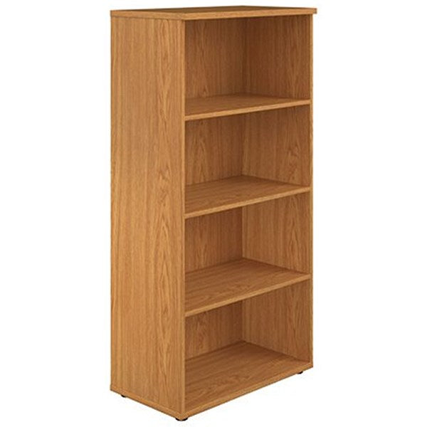 Jemini Tall Wooden Bookcase, 4 Shelves, 1600mm High, Oak Easy2Order : KF810537