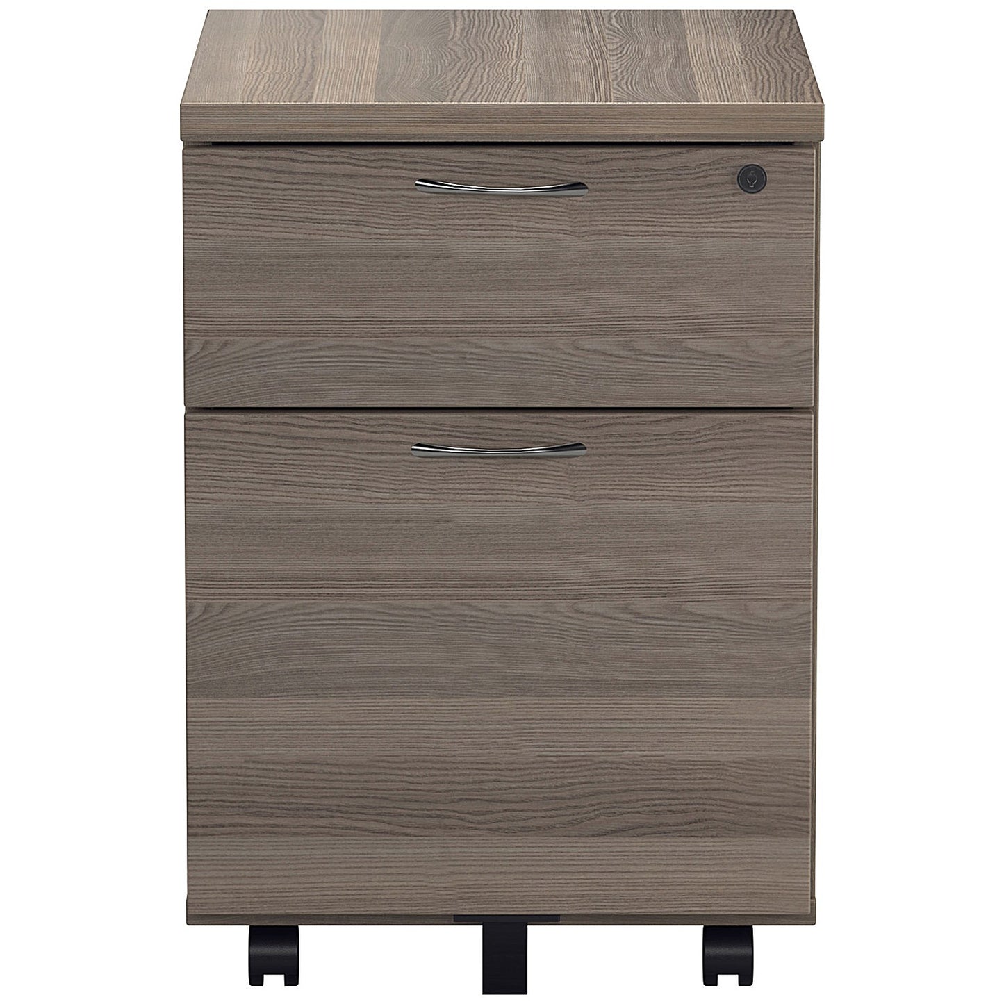 First 2 Drawer Mobile Pedestal, Grey Oak