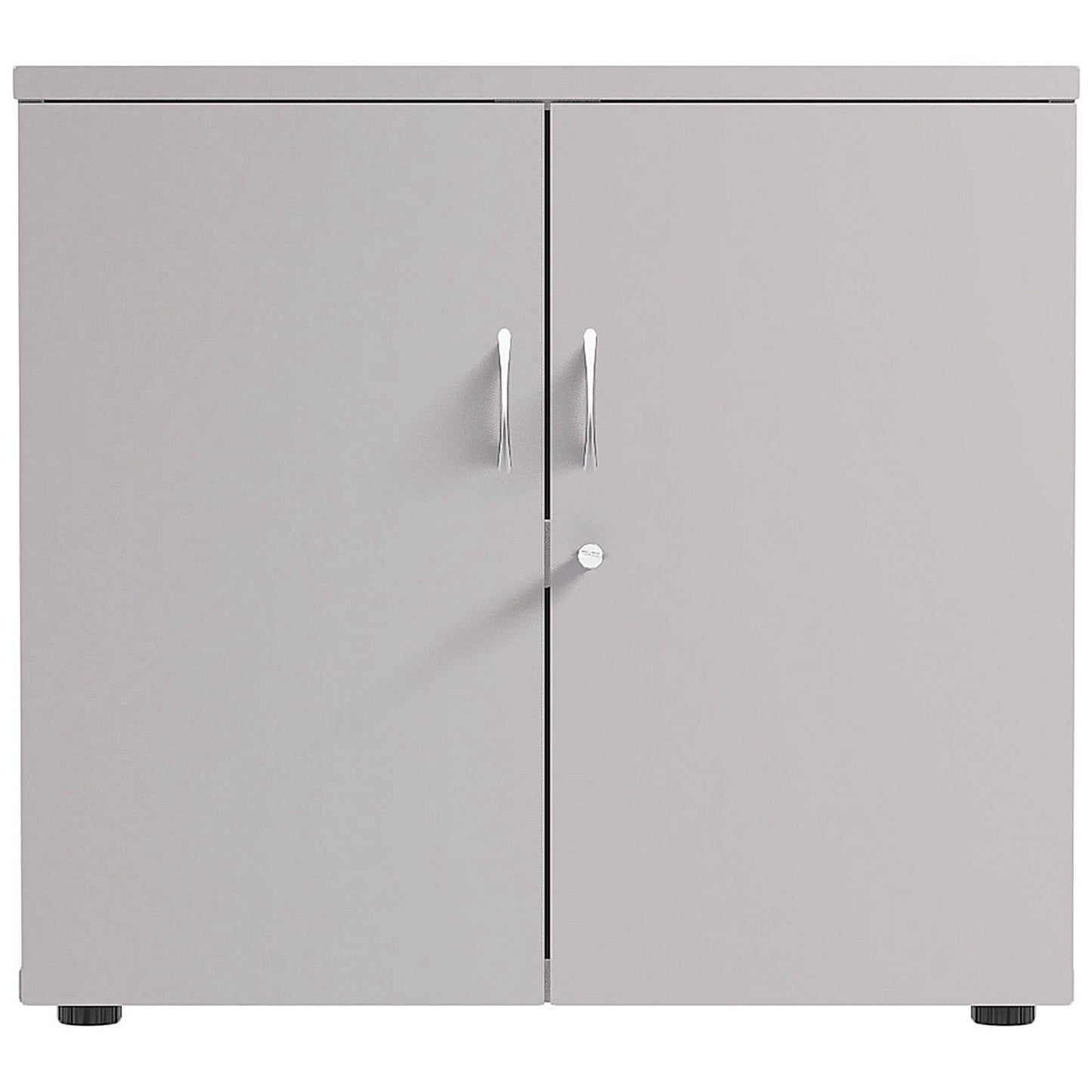 Jemini Desk High Wooden Cupboard, 1 Shelf, 730mm High, White