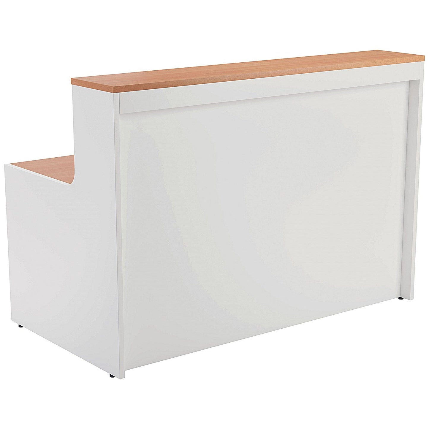 Jemini Two-Tone Reception Unit, 1600x800x740mm, Beech & White Easy2Order : KF816387