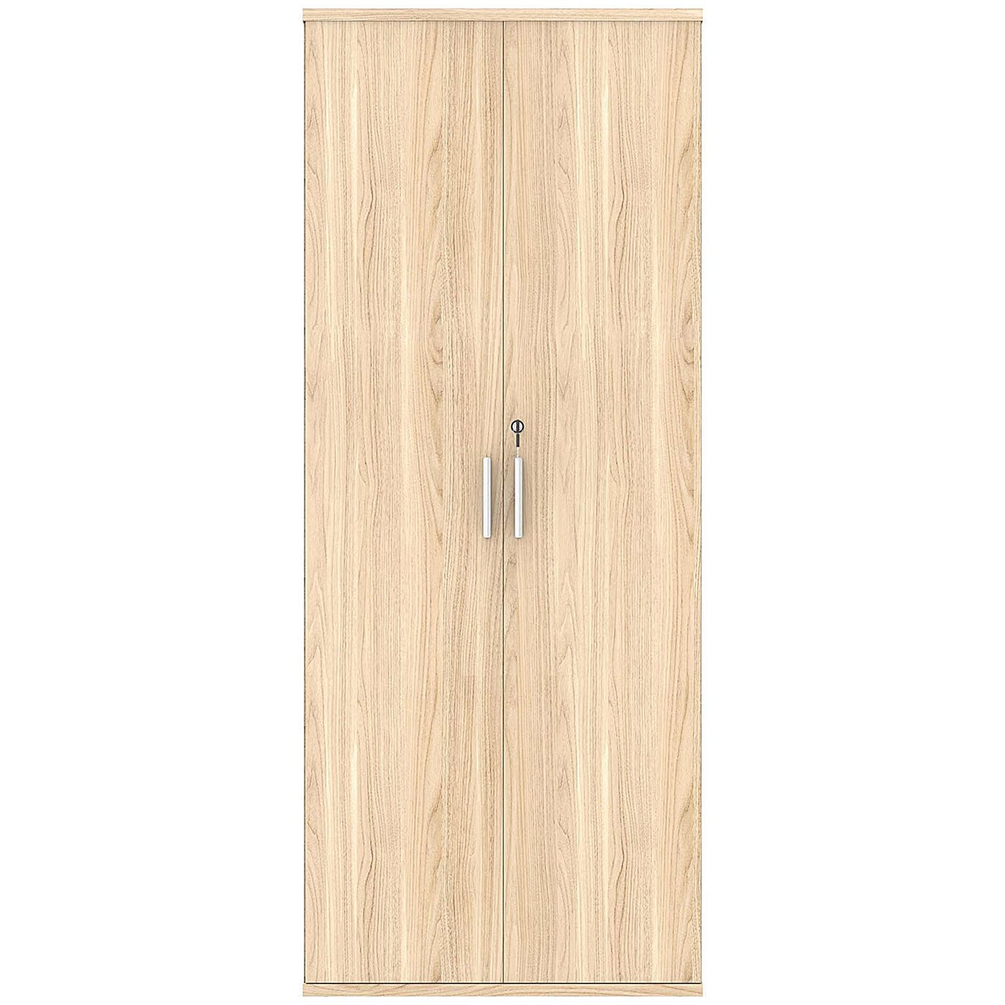 Polaris Extra Tall Cupboard, 4 Shelves, 1980mm High, Oak