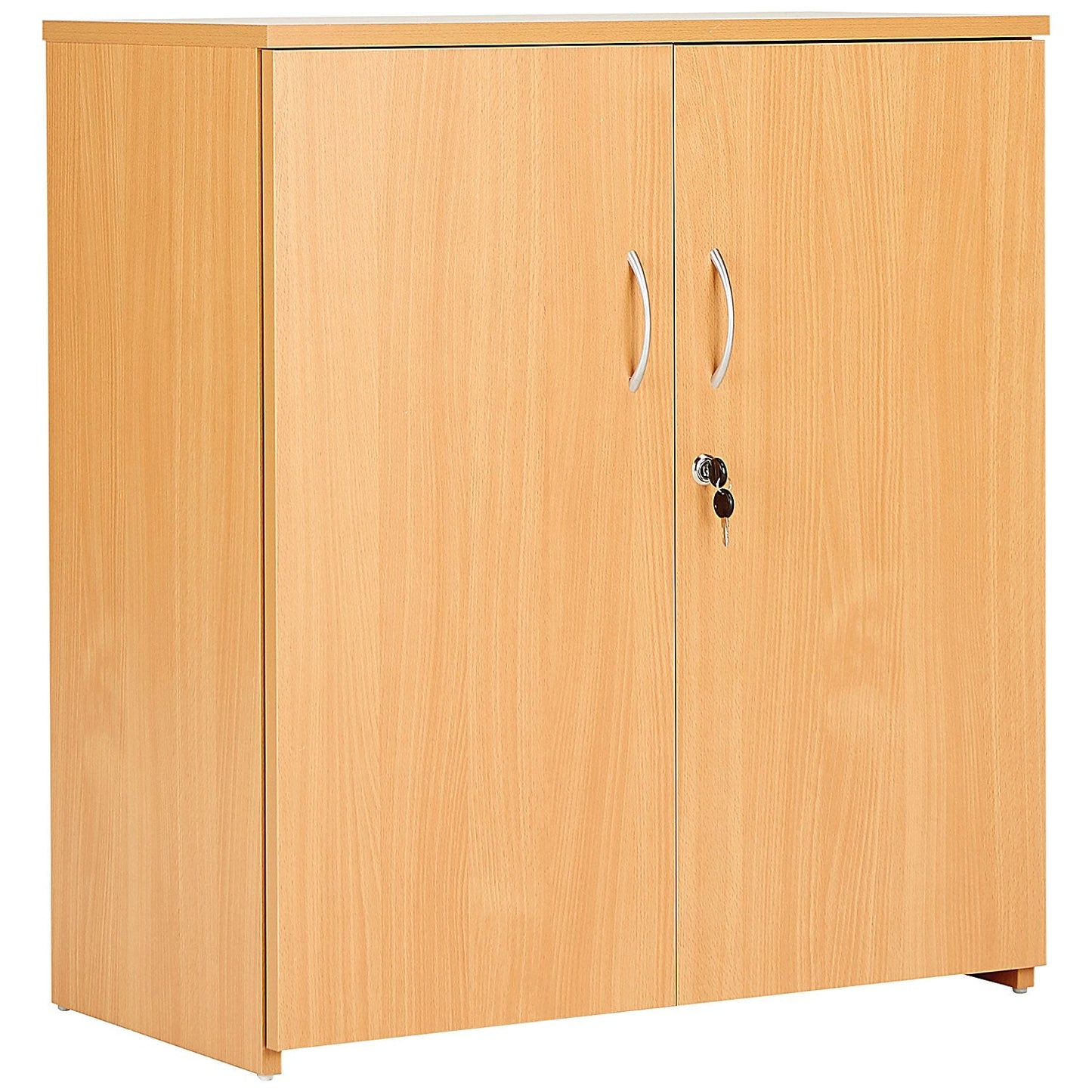 Serrion Premium Low Wooden Cupboard, 1 Shelf, 800mm High, Beech Easy2Order : KF822172