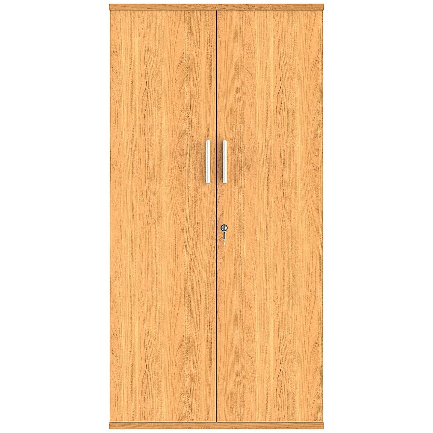 Astin Tall Wooden Cupboard, 3 Shelves, 1592mm High, Beech