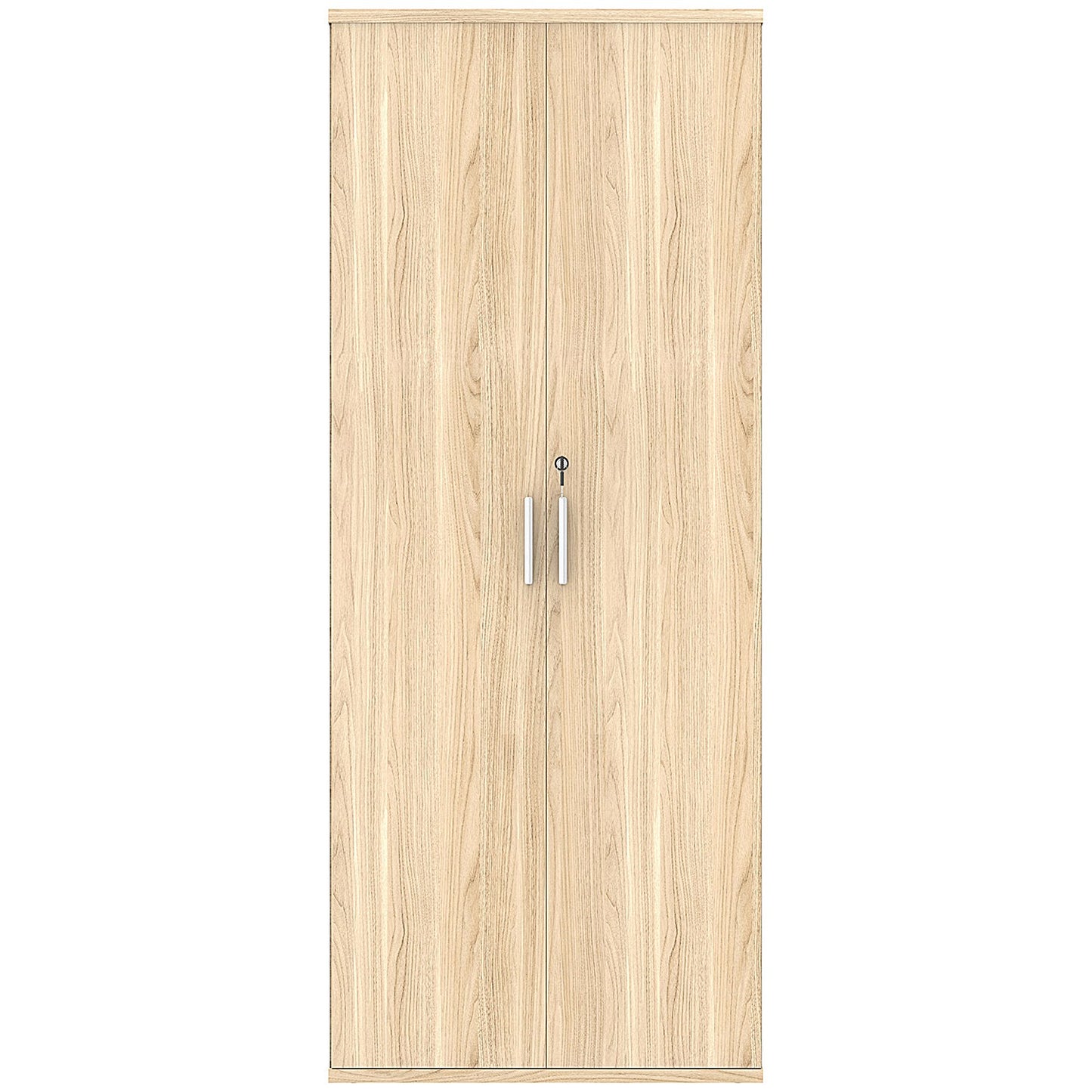 Astin Extra Tall Wooden Cupboard, 4 Shelves, 1980mm High, Oak
