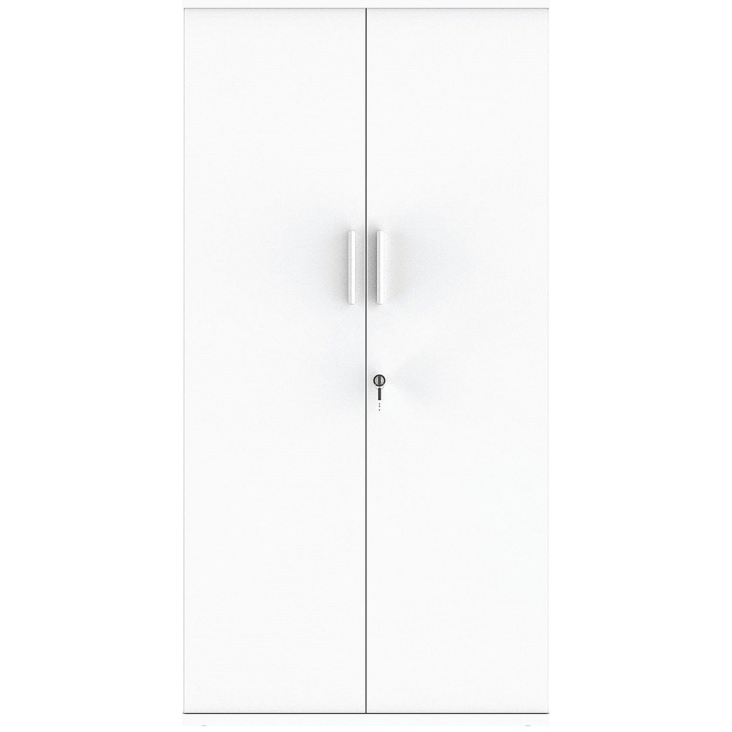 Astin Tall Wooden Cupboard, 3 Shelves, 1592mm High, White