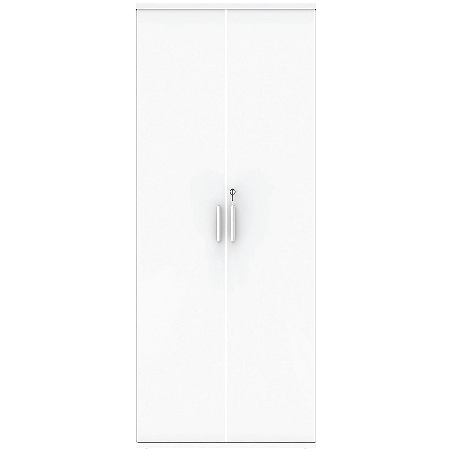 Astin Extra Tall Wooden Cupboard, 4 Shelves, 1980mm High, White