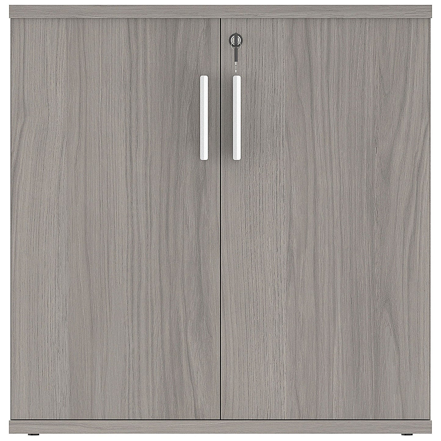 Astin Low Wooden Cupboard, 1 Shelf, 816mm High, Grey Oak