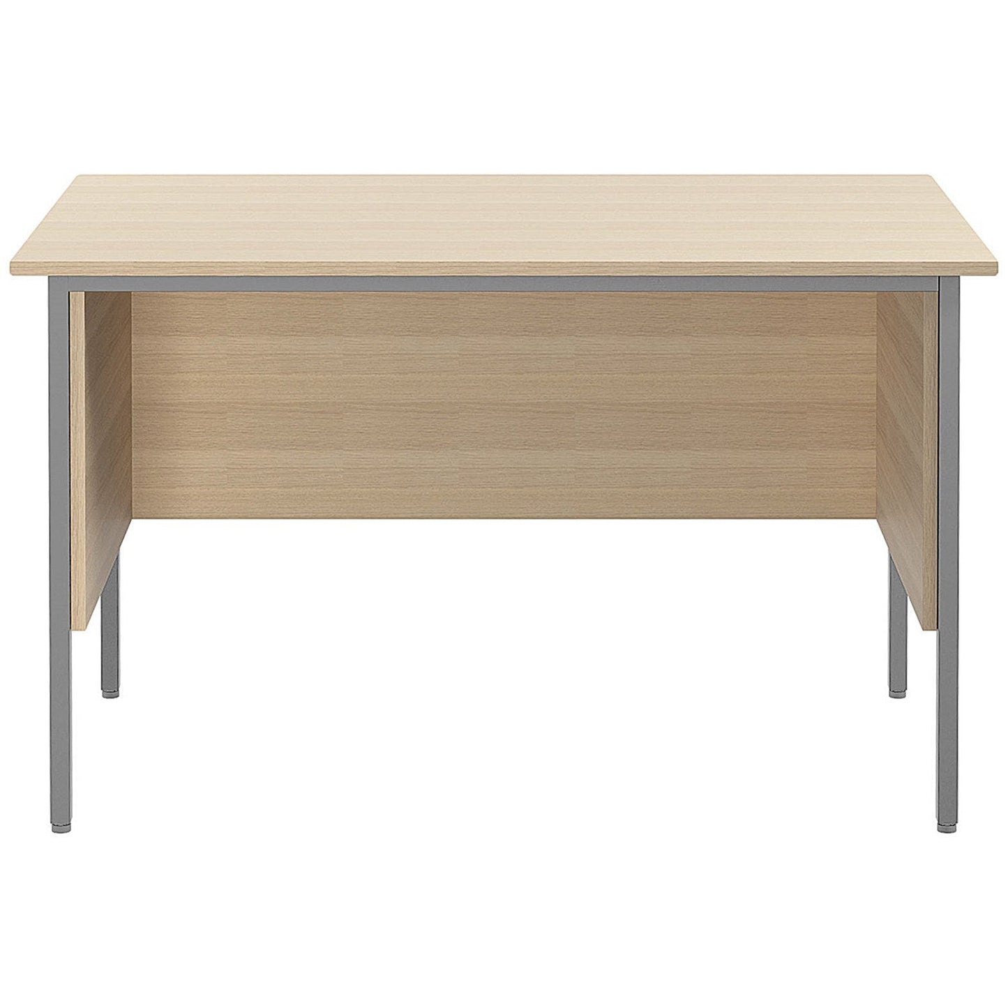 Serrion 1200mm Rectangular Desk, Silver Straight Legs, Oak Easy2Order : KF838368